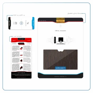 برچسب پوششی ماهوت مدل Dark-Gold-Stripes-Wood مناسب برای تبلت اپل iPad mini (GEN 5) 2019 A2126