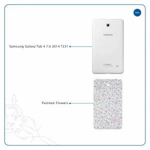 برچسب پوششی ماهوت مدل Painted-Flowers مناسب برای تبلت سامسونگ Galaxy Tab 4 7.0 2014 T231