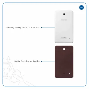 برچسب پوششی ماهوت مدل Matte-Dark-Brown-Leather مناسب برای تبلت سامسونگ Galaxy Tab 4 7.0 2014 T231