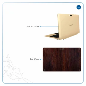برچسب پوششی ماهوت مدل Red-Wood مناسب برای تبلت جی ال ایکس W11 Plus