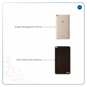 برچسب پوششی ماهوت مدل Dark-Gold-Stripes-Wood مناسب برای تبلت هوآوی Mediapad X2 2015