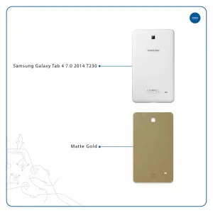 برچسب پوششی ماهوت مدل Matte-Gold مناسب برای تبلت سامسونگ Galaxy Tab 4 7.0 2014 T230