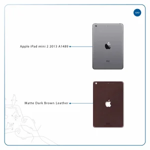 برچسب پوششی ماهوت مدل Matte-Dark-Brown-Leather مناسب برای تبلت اپل iPad mini 2 2013 A1489