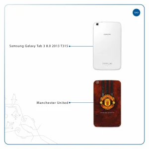 برچسب پوششی ماهوت مدل Manchester-United مناسب برای تبلت سامسونگ Galaxy Tab 3 8.0 2013 T315