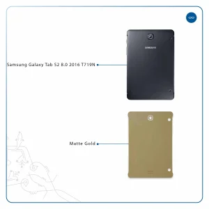 برچسب پوششی ماهوت مدل Matte-Gold مناسب برای تبلت سامسونگ Galaxy Tab S2 8.0 2016 T719N