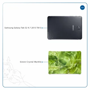 برچسب پوششی ماهوت مدل Green Crystal Marble مناسب برای تبلت سامسونگ Galaxy Tab S2 9.7 2015 T815