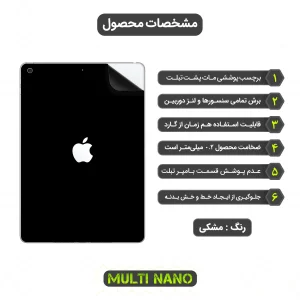 برچسب پوششی مولتی نانو طرح مات مدل X-F1M مناسب برای تبلت اپل iPad Gen 8 10.2 inch 2020