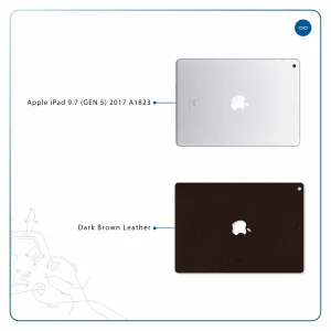 برچسب پوششی ماهوت مدل Dark-Brown-Leather مناسب برای تبلت اپل iPad 9.7 (GEN 5) 2017 A1823
