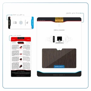 برچسب پوششی ماهوت مدل Dark-Gold-Stripes-Wood مناسب برای تبلت اپل iPad mini 2 2013 A1491