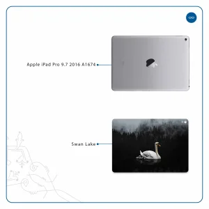 برچسب پوششی ماهوت مدل Swan Lake مناسب برای تبلت اپل iPad Pro 9.7 2016 A1674