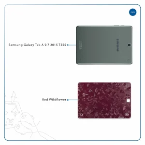 برچسب پوششی ماهوت مدل Red-Wildflower مناسب برای تبلت سامسونگ Galaxy Tab A 9.7 2015 T555