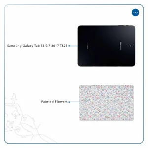 برچسب پوششی ماهوت مدل Painted-Flowers مناسب برای تبلت سامسونگ Galaxy Tab S3 9.7 2017 T825
