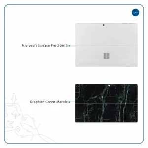 برچسب پوششی ماهوت مدل Graphite-Green-Marble مناسب برای تبلت مایکروسافت Surface Pro 2 2013