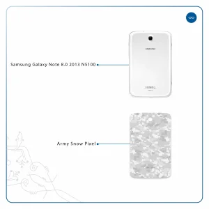 برچسب پوششی ماهوت مدل Army-Snow-Pixel مناسب برای تبلت سامسونگ Galaxy Note 8.0 2013 N5100