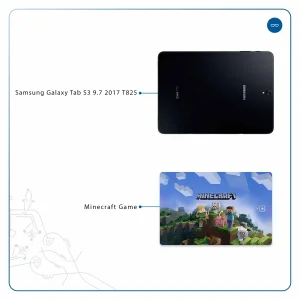 برچسب پوششی ماهوت مدل Minecraft-Game مناسب برای تبلت سامسونگ Galaxy Tab S3 9.7 2017 T825