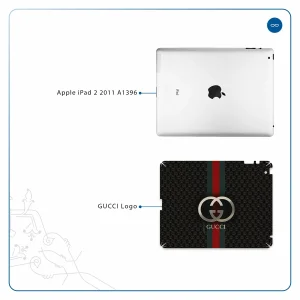 برچسب پوششی ماهوت مدل GUCCI-Logo مناسب برای تبلت اپل iPad 2 2011 A1396