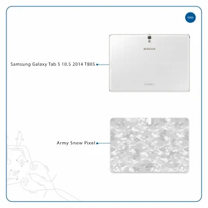 برچسب پوششی ماهوت مدل Army-Snow-Pixel مناسب برای تبلت سامسونگ Galaxy Tab S 10.5 2014 T805
