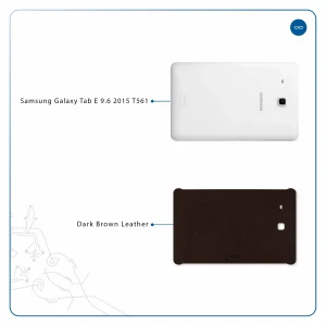 برچسب پوششی ماهوت مدل Dark-Brown-Leather مناسب برای تبلت سامسونگ Galaxy Tab E 9.6 2015 T561