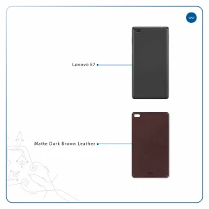 برچسب پوششی ماهوت مدل Matte-Dark-Brown-Leather مناسب برای تبلت لنوو E7