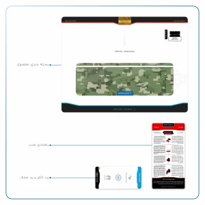 برچسب پوششی ماهوت مدل Army-Green-Pixel مناسب برای تبلت لنوو Miix 510 2016