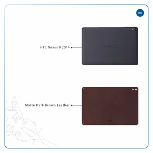 برچسب پوششی ماهوت مدل Matte-Dark-Brown-Leather مناسب برای تبلت اچ تی سی Nexus 9 2014