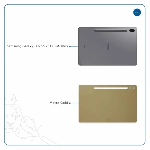 برچسب پوششی ماهوت مدل Matte-Gold مناسب برای تبلت سامسونگ Galaxy Tab S6 2019 SM-T865