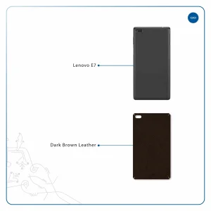 برچسب پوششی ماهوت مدل Dark-Brown-Leather مناسب برای تبلت لنوو E7