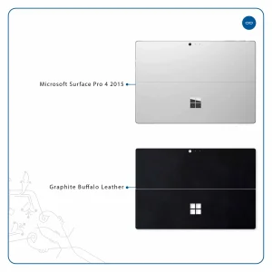 برچسب پوششی ماهوت مدل Graphite Buffalo Leather مناسب برای تبلت مایکروسافت Surface Pro 4 2015