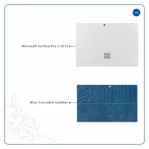 برچسب پوششی ماهوت مدل Blue-Crocodile-Leather مناسب برای تبلت مایکروسافت Surface Pro 2 2013