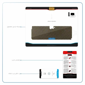 برچسب پوششی ماهوت مدل Glossy-Brown-Fiber مناسب برای تبلت اپل iPad 2 2011 A1396