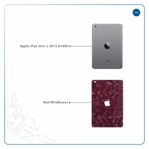 برچسب پوششی ماهوت مدل Red-Wildflower مناسب برای تبلت اپل iPad mini 2 2013 A1490