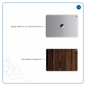 برچسب پوششی ماهوت مدل Dark Walnut Wood مناسب برای تبلت اپل iPad Pro 9.7 2016 A1674
