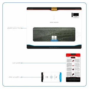 برچسب پوششی ماهوت مدل Green-Crocodile-Leather مناسب برای تبلت مایکروسافت Surface Pro 4 2015