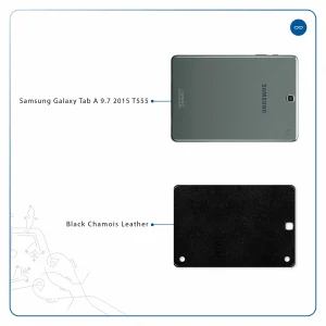 برچسب پوششی ماهوت مدل Black-Chamois-Leather مناسب برای تبلت سامسونگ Galaxy Tab A 9.7 2015 T555