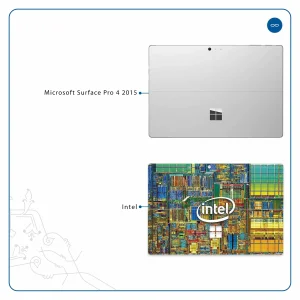 برچسب پوششی ماهوت مدل Intel Brand مناسب برای تبلت مایکروسافت Surface Pro 4 2015