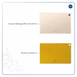 برچسب پوششی ماهوت مدل Mustard-Leather مناسب برای تبلت هوآوی Mediapad M6 10.8 2019
