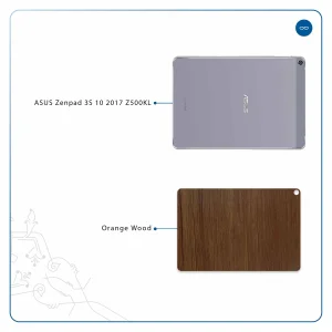 برچسب پوششی ماهوت مدل Orange-Wood مناسب برای تبلت ایسوس Zenpad 3S 10 2017 Z500KL