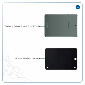 برچسب پوششی ماهوت مدل Graphite Buffalo Leather مناسب برای تبلت سامسونگ Galaxy Tab A 9.7 2015 T555