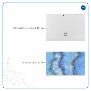 برچسب پوششی ماهوت مدل Blue Ocean Marble مناسب برای تبلت مایکروسافت Surface Pro 2 2013