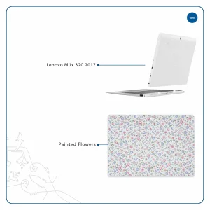 برچسب پوششی ماهوت مدل Painted-Flowers مناسب برای تبلت لنوو Miix 320 2017