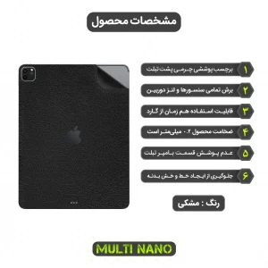 برچسب پوششی مولتی نانو طرح چرم مدل X-F1L مناسب برای تبلت اپل iPad Pro Gen 4 12.9 inch 2020