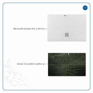 برچسب پوششی ماهوت مدل Green-Crocodile-Leather مناسب برای تبلت مایکروسافت Surface Pro 2 2013