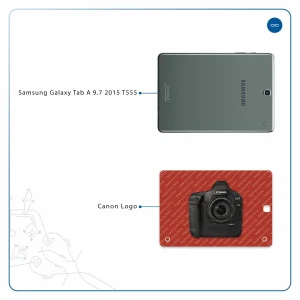 برچسب پوششی ماهوت مدل Canon-Logo مناسب برای تبلت سامسونگ Galaxy Tab A 9.7 2015 T555
