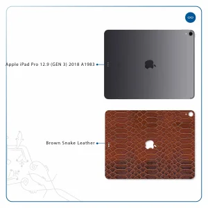 برچسب پوششی ماهوت مدل Brown-Snake-Leather مناسب برای تبلت اپل iPad Pro 12.9 (GEN 3) 2018 A1983