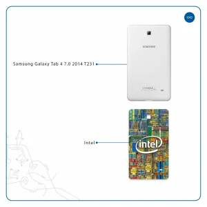 برچسب پوششی ماهوت مدل Intel Brand مناسب برای تبلت سامسونگ Galaxy Tab 4 7.0 2014 T231