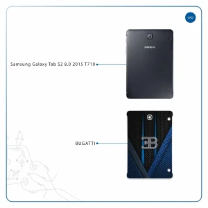 برچسب پوششی ماهوت مدل BUGATTI مناسب برای تبلت سامسونگ Galaxy Tab S2 8.0 2015 T710