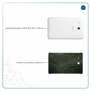 برچسب پوششی ماهوت مدل Green-Crocodile-Leather مناسب برای تبلت سامسونگ Galaxy Tab E 9.6 2015 T561