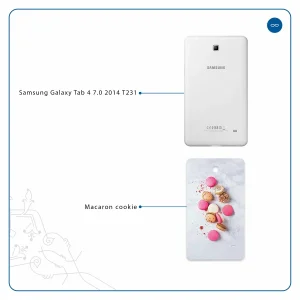 برچسب پوششی ماهوت مدل Macaron cookie مناسب برای تبلت سامسونگ Galaxy Tab 4 7.0 2014 T231
