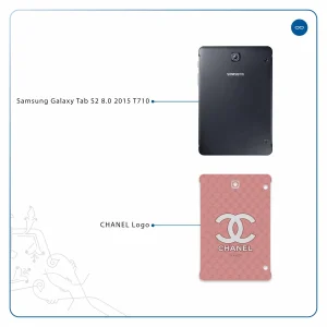 برچسب پوششی ماهوت مدل CHANEL-Logo مناسب برای تبلت سامسونگ Galaxy Tab S2 8.0 2015 T710
