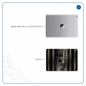 برچسب پوششی ماهوت مدل Gun مناسب برای تبلت اپل iPad Pro 9.7 2016 A1674